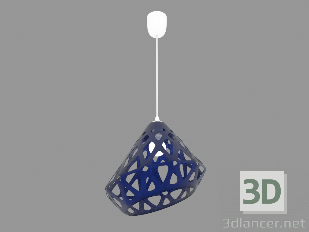 3d model Lámpara colgante (luz azul drk) - vista previa