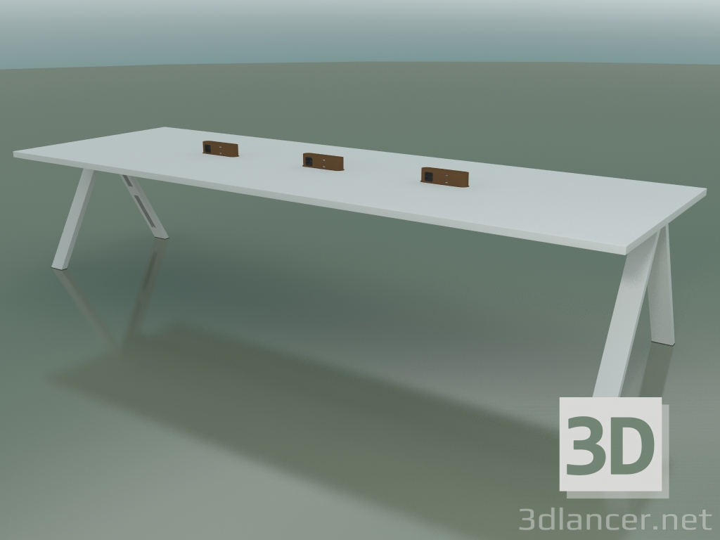 3D Modell Tisch mit Büroarbeitsplatte 5009 (H 74 - 360 x 120 cm, F01, Zusammensetzung 2) - Vorschau