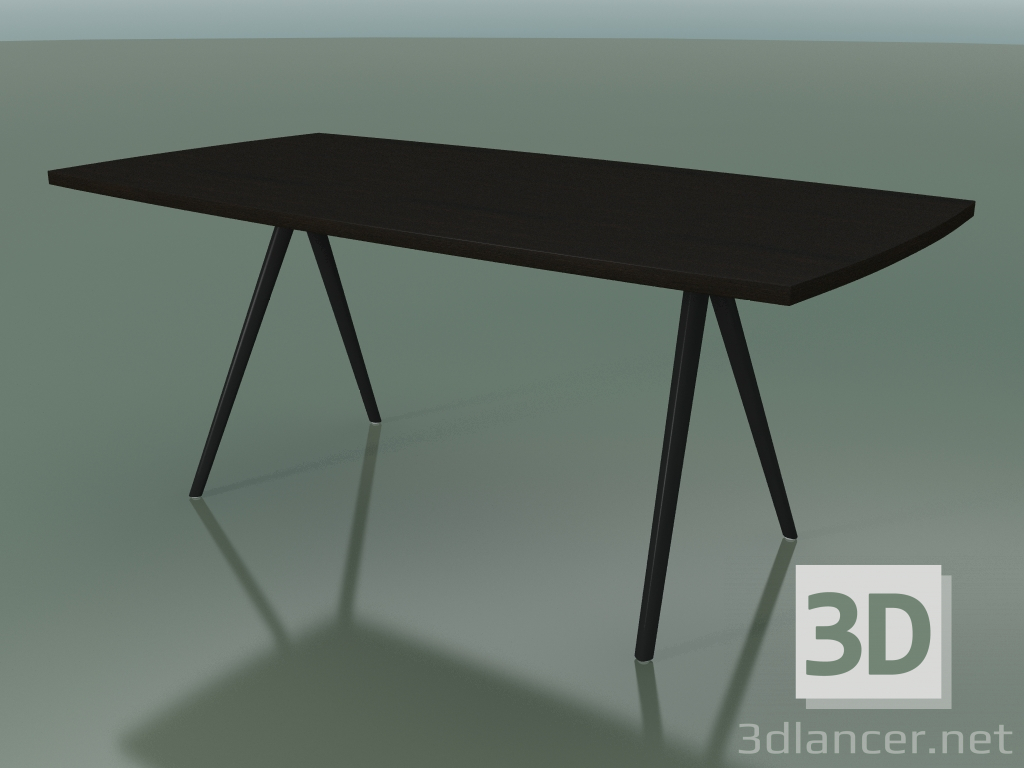 3d model Mesa en forma de jabón 5432 (H 74 - 90x180 cm, patas 150 °, chapada en wengué L21, V44) - vista previa