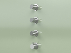 Thermostatic mixer set with 3 shut-off valves (17 50, AS)