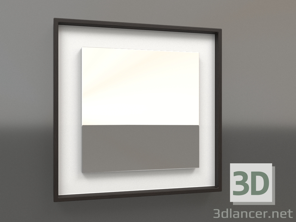 3d model Espejo ZL 18 (400x400, blanco, marrón madera oscuro) - vista previa