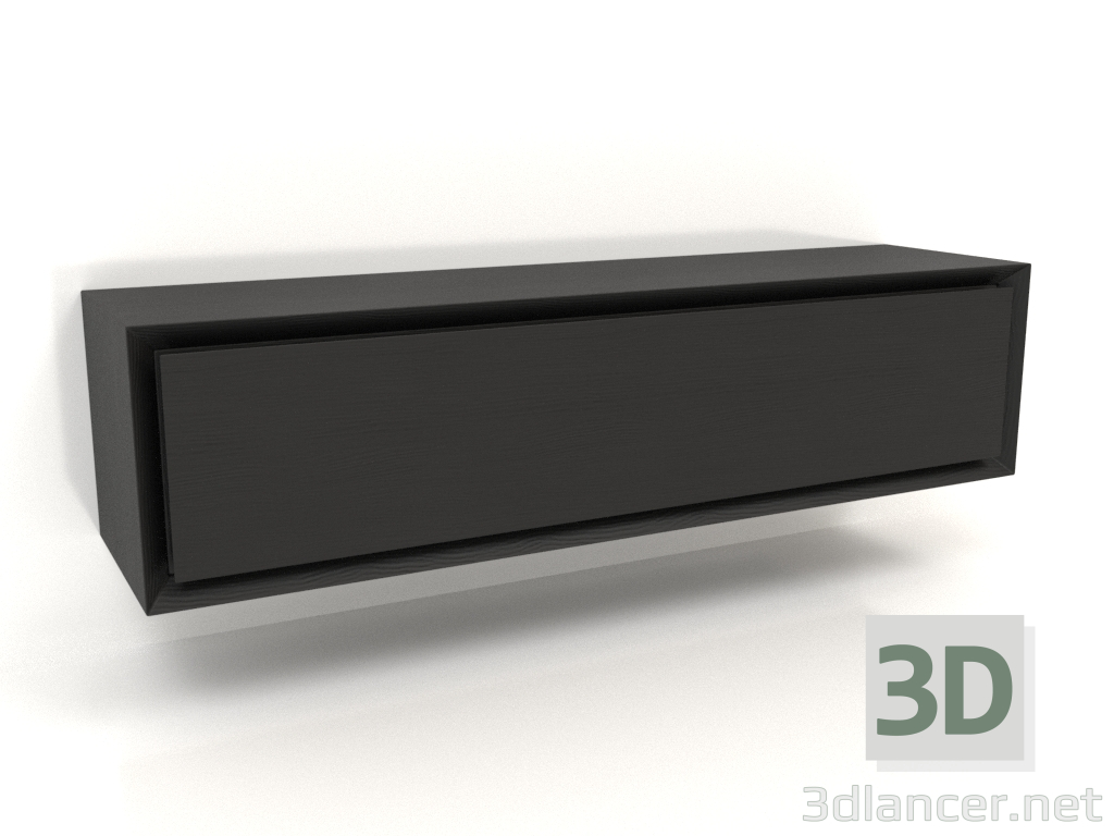 3d model Mueble TM 011 (800x200x200, madera negra) - vista previa