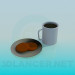 3d model Tea with cookies - preview