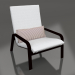 3d model Lounge chair with a high back (Black) - preview