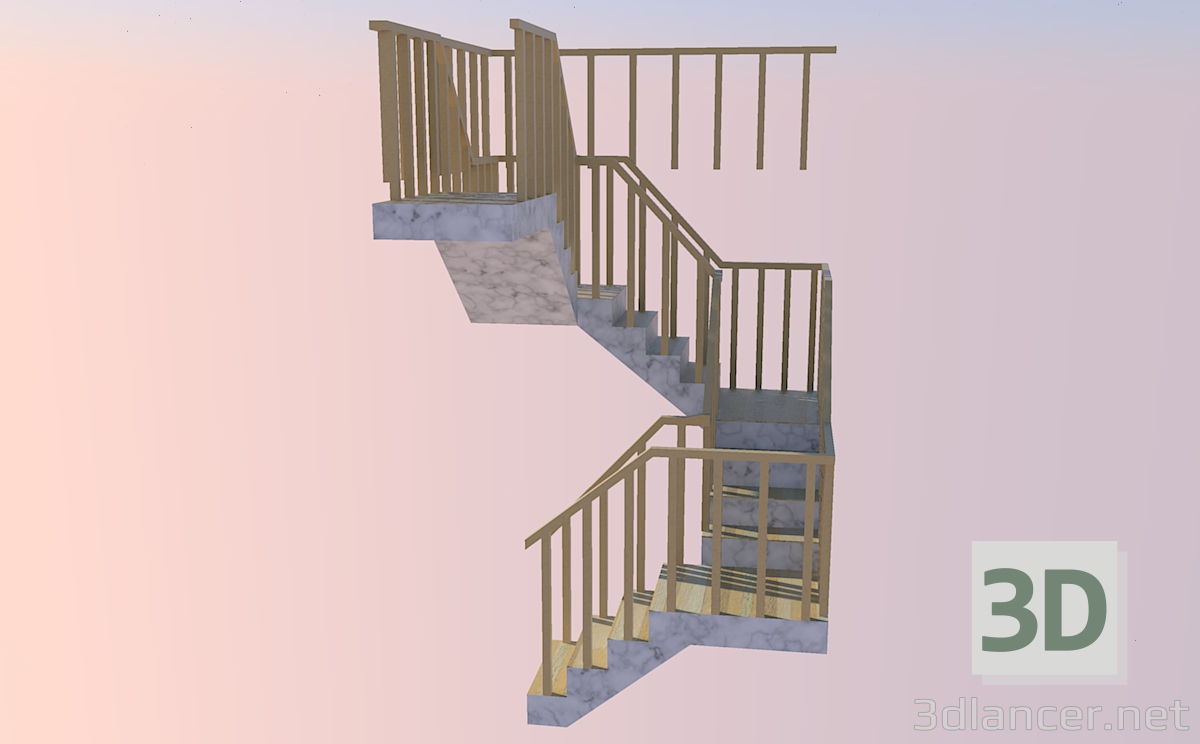 3D Modell Treppen - Vorschau