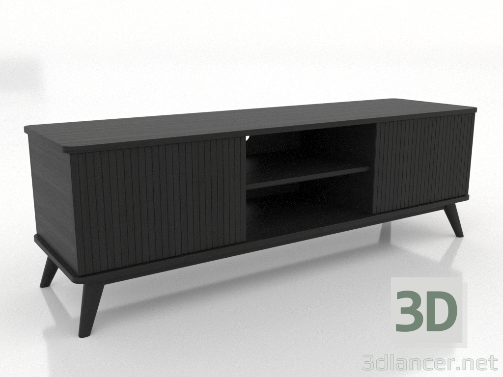 3d модель Тумба ТВ OPEN 1500 мм (черный RAL 9005) – превью 3d модель Тумба ТВ OPEN 1500 мм (черный RAL 9005) – превью