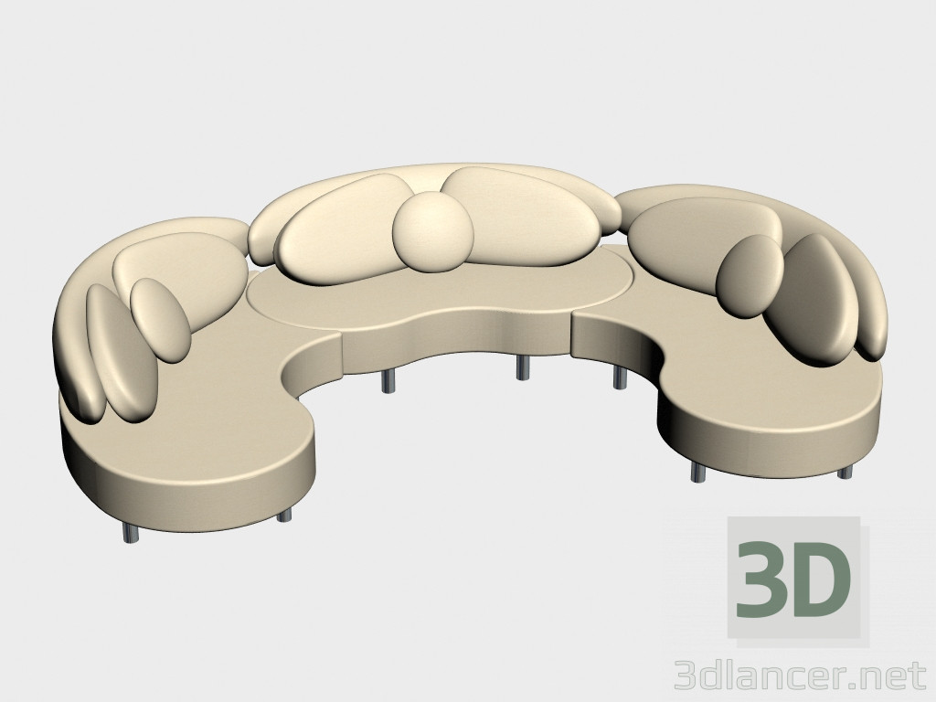 3d модель Диван модульный Шенген (III-вариант) – превью