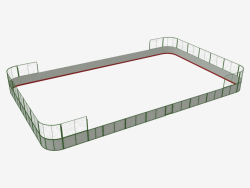 Cancha de hockey (madera contrachapada, neto detrás del gol 25x15) (7931)