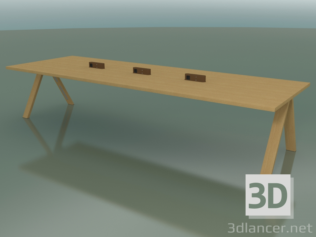 3d model Mesa con encimera de oficina 5009 (H 74 - 360 x 120 cm, roble natural, composición 2) - vista previa