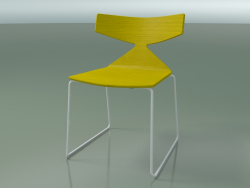 Chaise empilable 3702 (sur un traîneau, Jaune, V12)