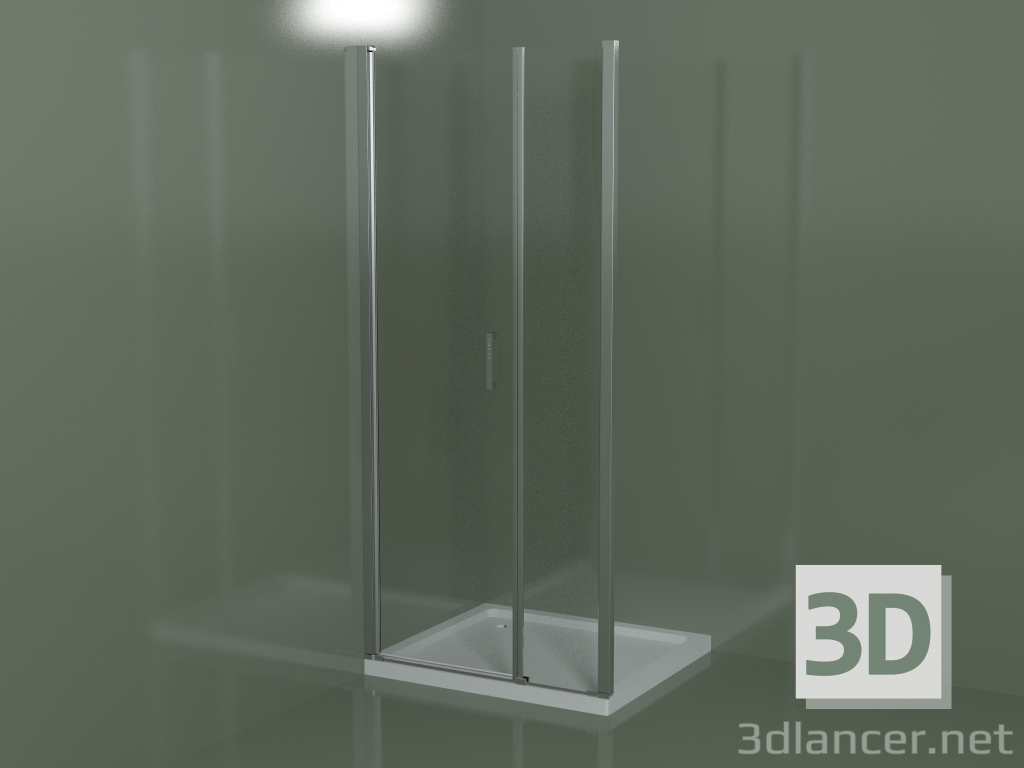 3d model L2 frameless shower enclosure for built-in shower trays - preview