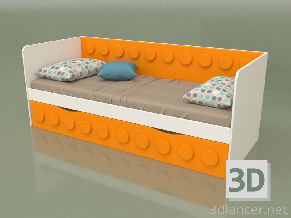 Modelo 3d Sofá cama para adolescentes com 1 gaveta (manga) - preview