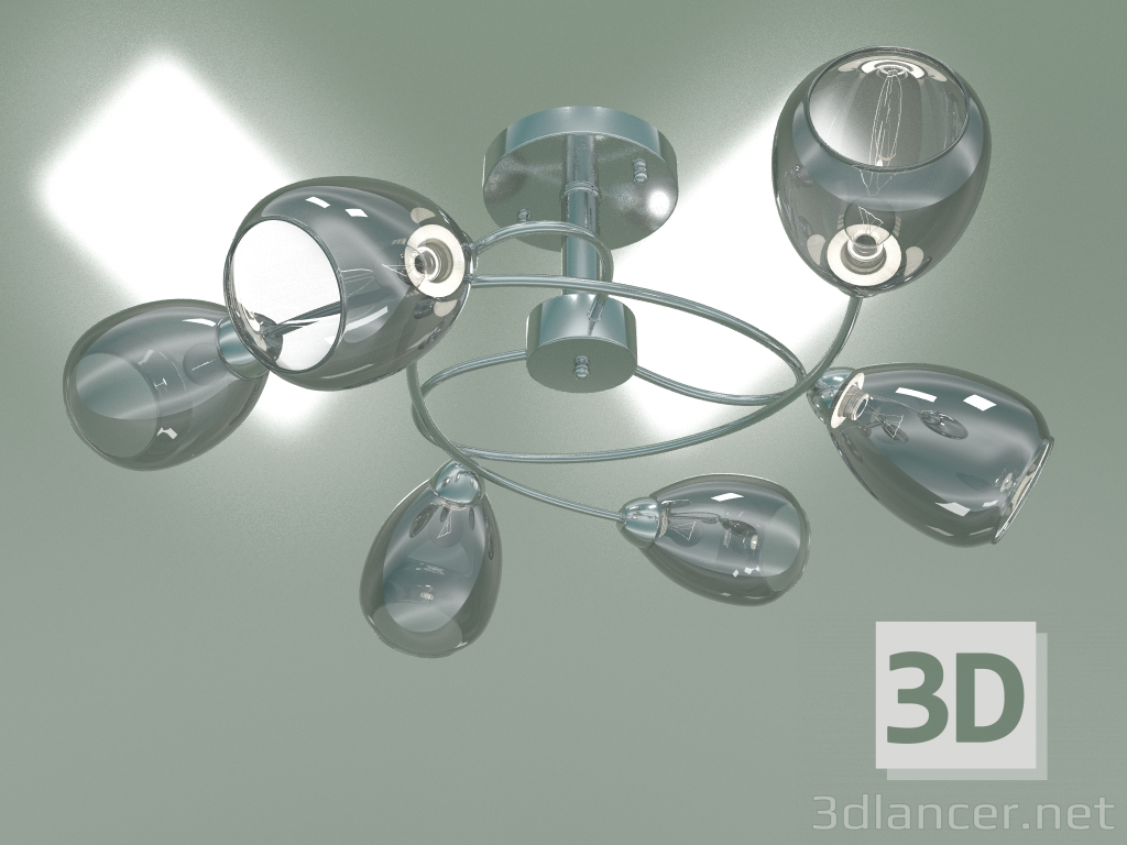 3d model Araña de techo Noemi 30168-6 (plata mate) - vista previa