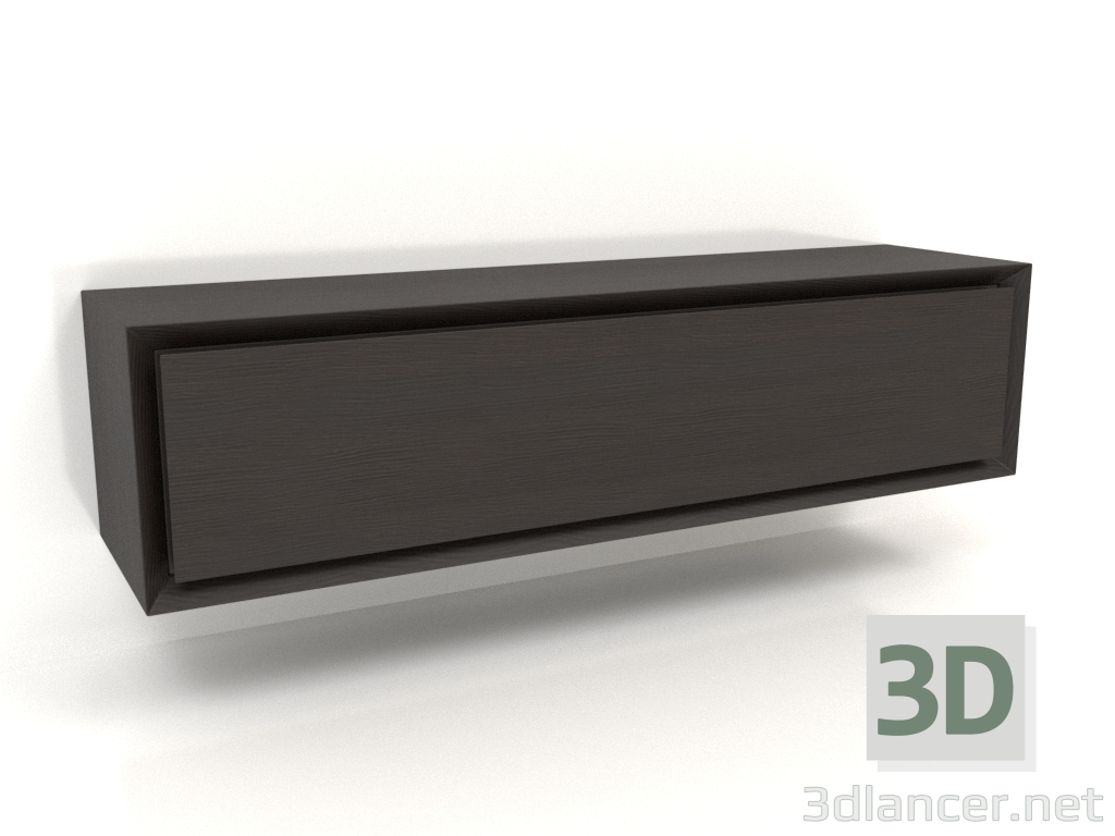 modello 3D Armadio TM 011 (800x200x200, legno marrone scuro) - anteprima