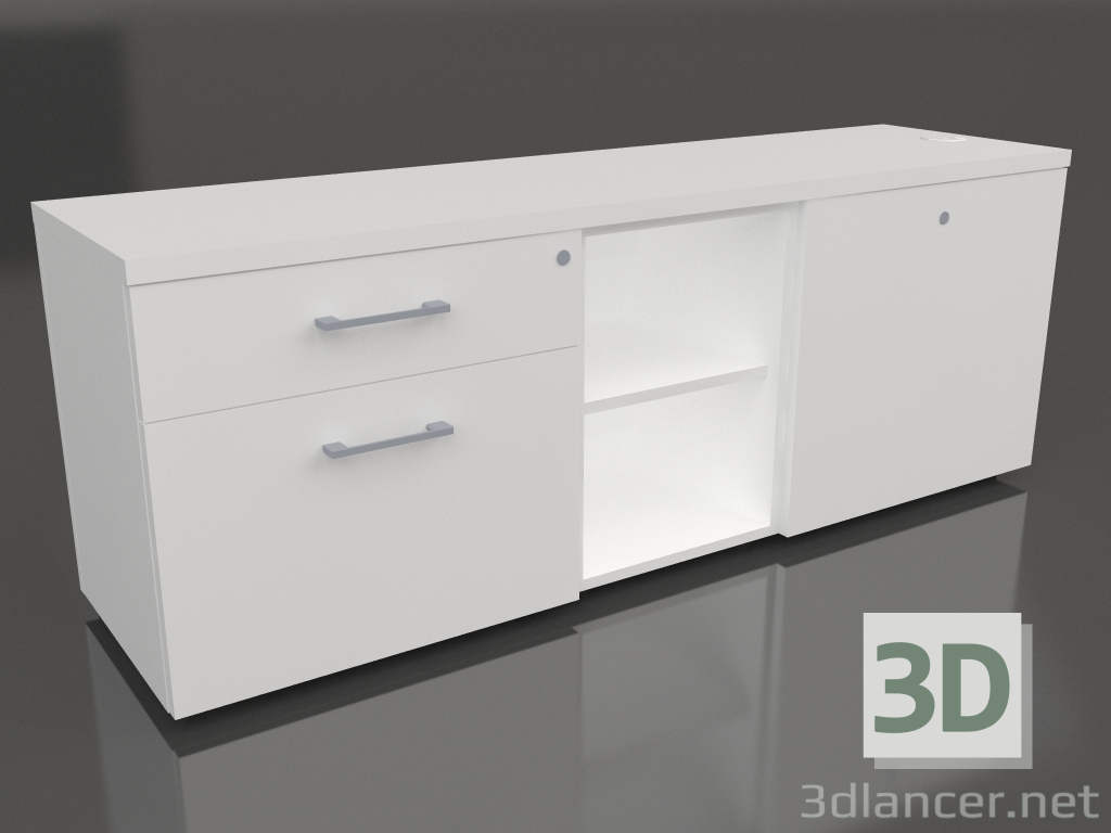 modello 3D Armadio per ufficio Standard A12M (1600x434x600) - anteprima