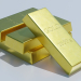 Modelo 3d lingote de ouro - preview