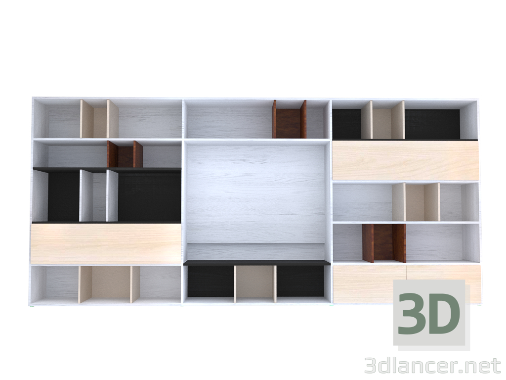 3d Cadira LINE 108 BOOKSHELF model buy - render