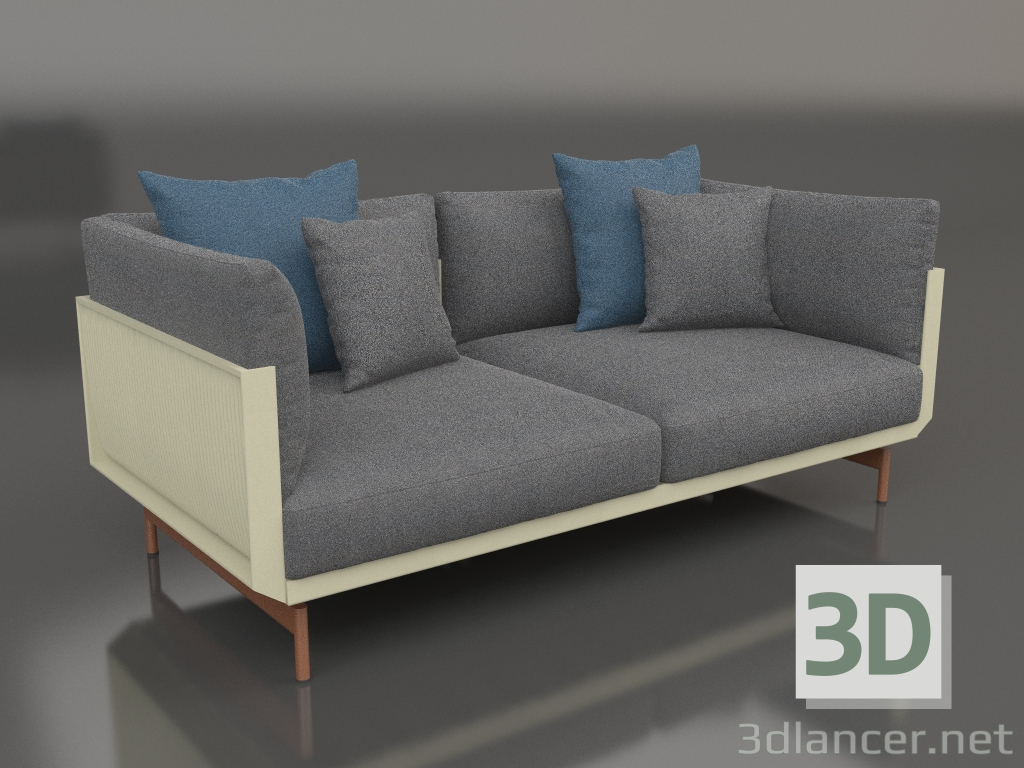 3d model Sofá doble (Oro) - vista previa