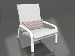 Chaise longue à dossier haut (blanc)