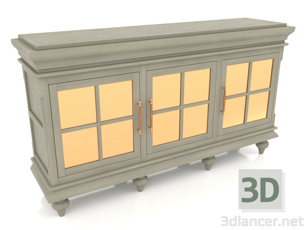 3d model Cabinet (3 sections) - preview