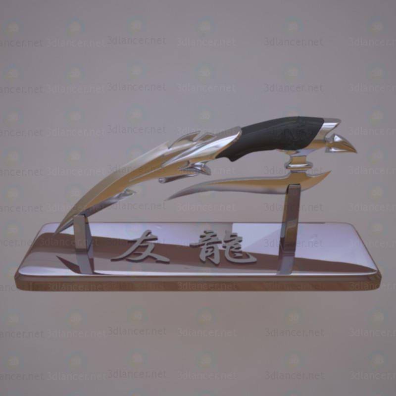 3d Japanese knife "friend of the Dragon" model buy - render