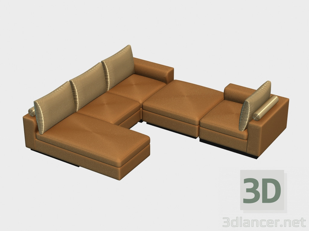 3D Modell Modulares Sofa Ecke Apollo - Vorschau