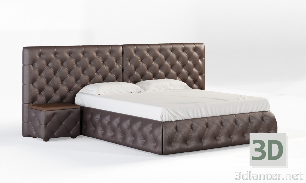 3d Madeira Bed model buy - render