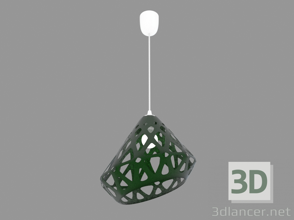 3d model Lámpara colgante (luz verde drk) - vista previa