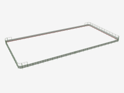 Terrain de hockey (contreplaqué, filet derrière le but 60x30) (7931)