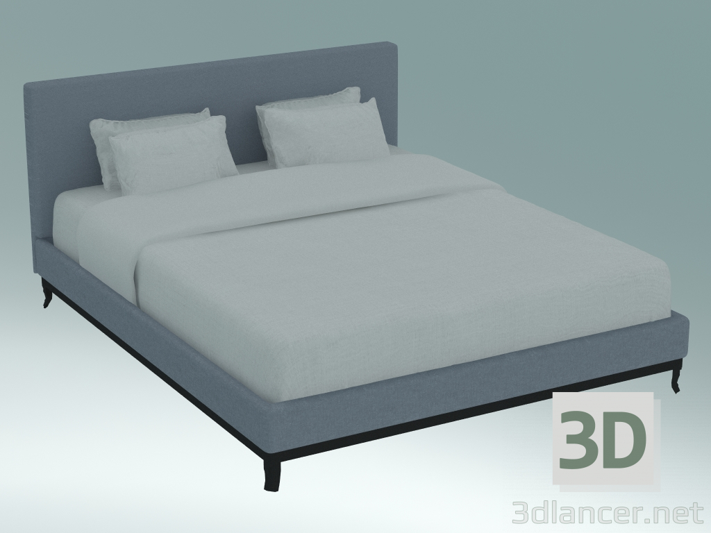 3d model Cama doble Raleigh Plain - vista previa