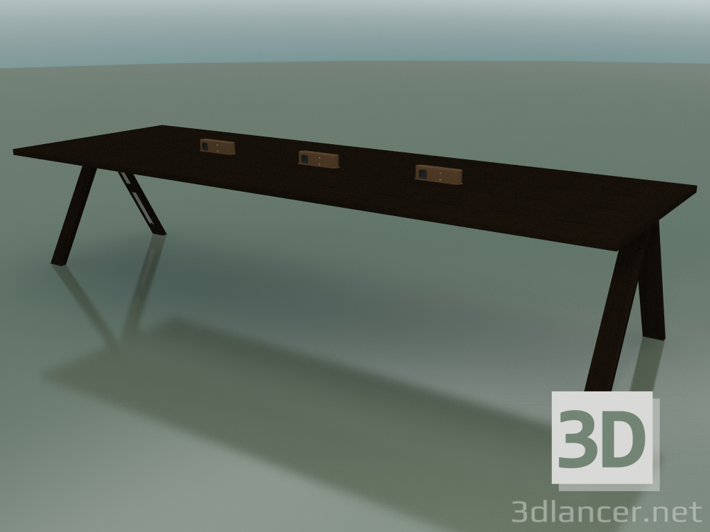 Modelo 3d Mesa com bancada de escritório 5009 (H 74 - 360 x 120 cm, wenge, composição 2) - preview