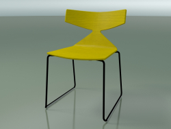 Chaise empilable 3702 (sur un traîneau, Jaune, V39)