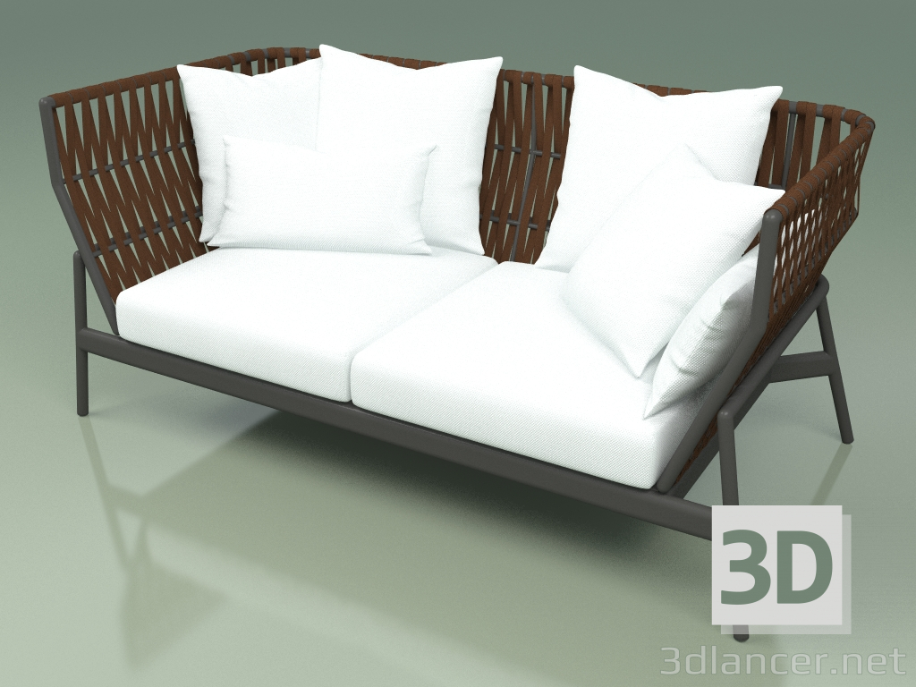 3d model Sofá 102 (cinturón marrón) - vista previa