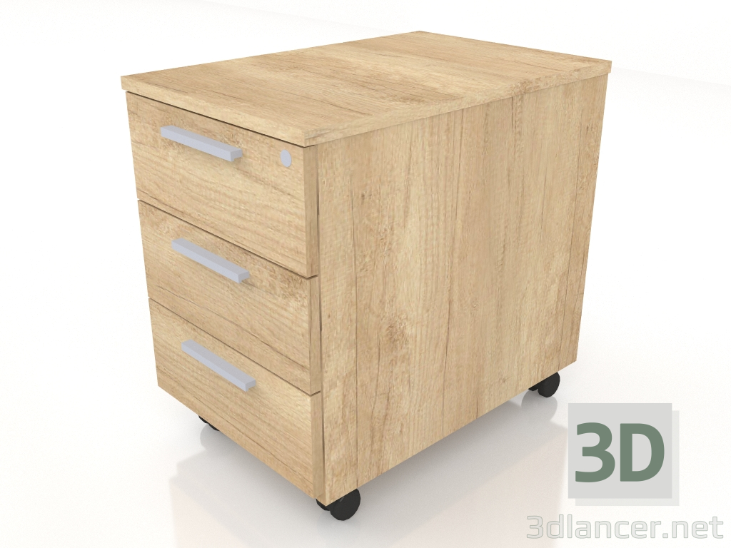 3d model Pedestal móvil Quando QD13 (402x600x590) - vista previa