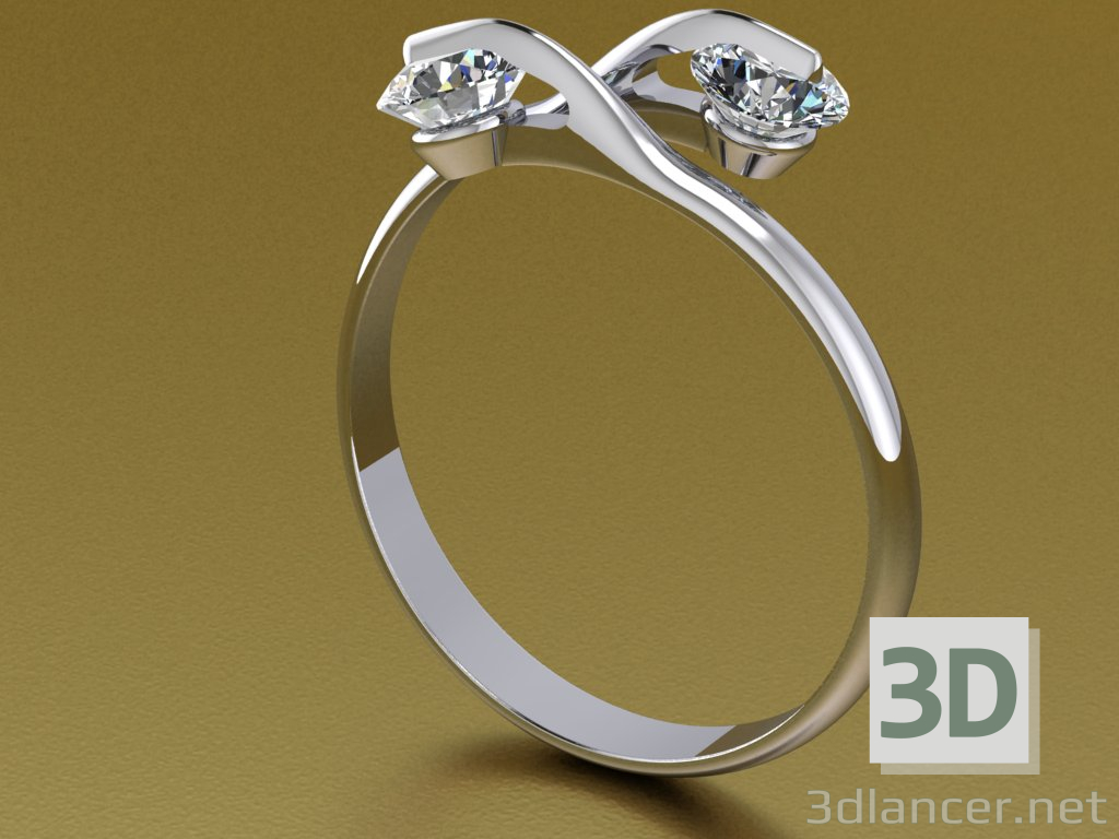 modèle 3D de bague femme acheter - rendu