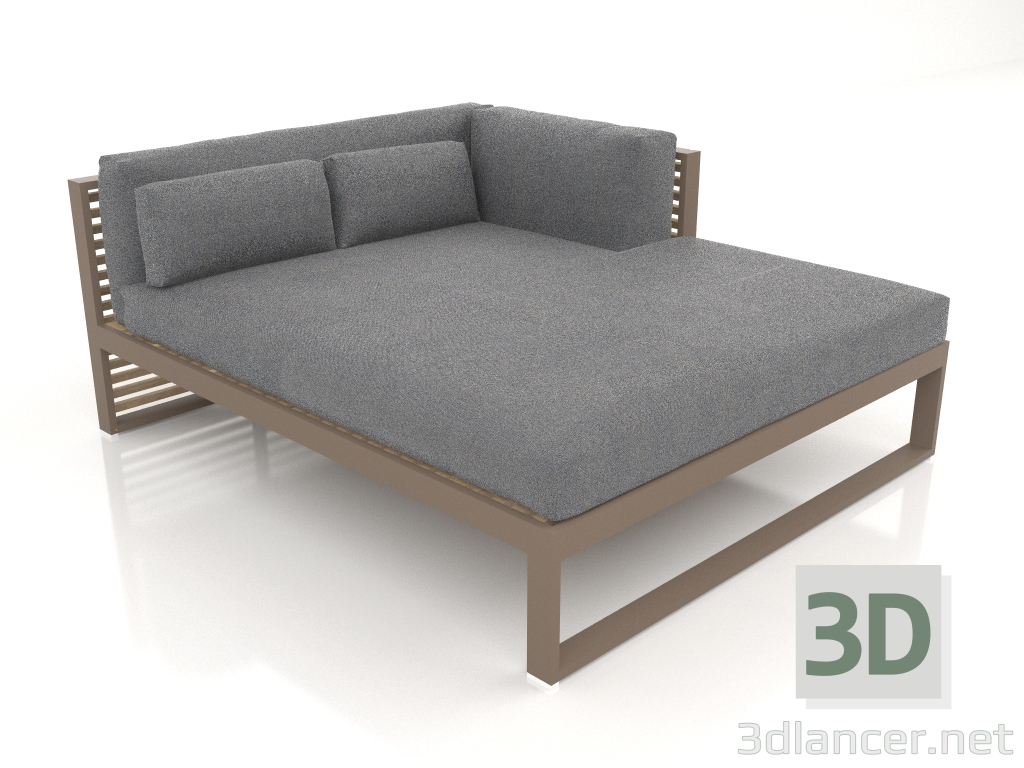 modello 3D Divano componibile XL, sezione 2 destra (Bronzo) - anteprima