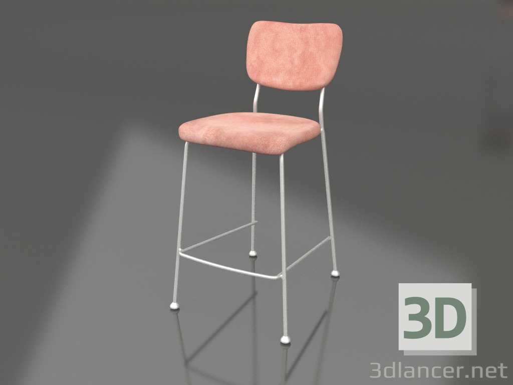 3D modeli Benson yarı bar sandalyesi 64,5 cm (Pembe) - önizleme