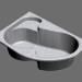 3d model Asymmetric bath Rosa I 150 L - preview