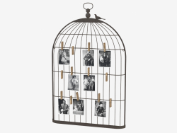 Photo Frame METAL BIRD CAGE SHAPE CARD & PHOTO HOLDER