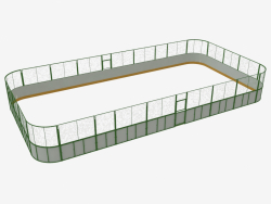 Terrain de hockey (plastique, grille autour du périmètre de 20x10) (7932)