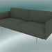 3D Modell Doppelsofa Outline (Fiord 961, Aluminium poliert) - Vorschau