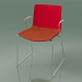 3d model Chair 0454 (on a slide with armrests, with a pillow on the seat, polypropylene PO00104) - preview