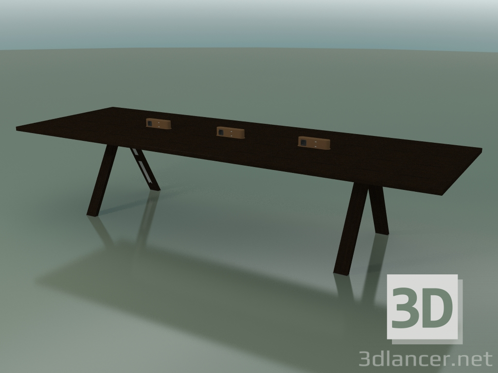 3d model Mesa con encimera de oficina 5009 (H 74 - 360 x 120 cm, wengué, composición 1) - vista previa