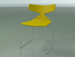 Chaise empilable 3702 (sur un traîneau, Jaune, CRO)