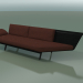 3d model Módulo angular doble Lounge 4409 (90 ° izquierda, negro) - vista previa