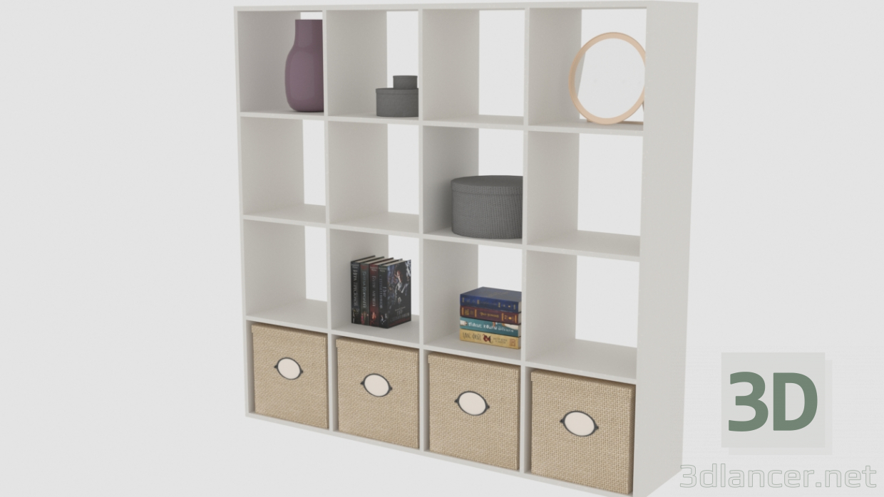 3d model Rack con secciones de 30cm x 30cm - vista previa