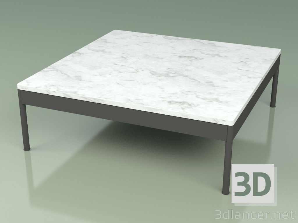 3d model Mesa de centro 351 (Metal Ahumado, Mármol de Carrara) - vista previa