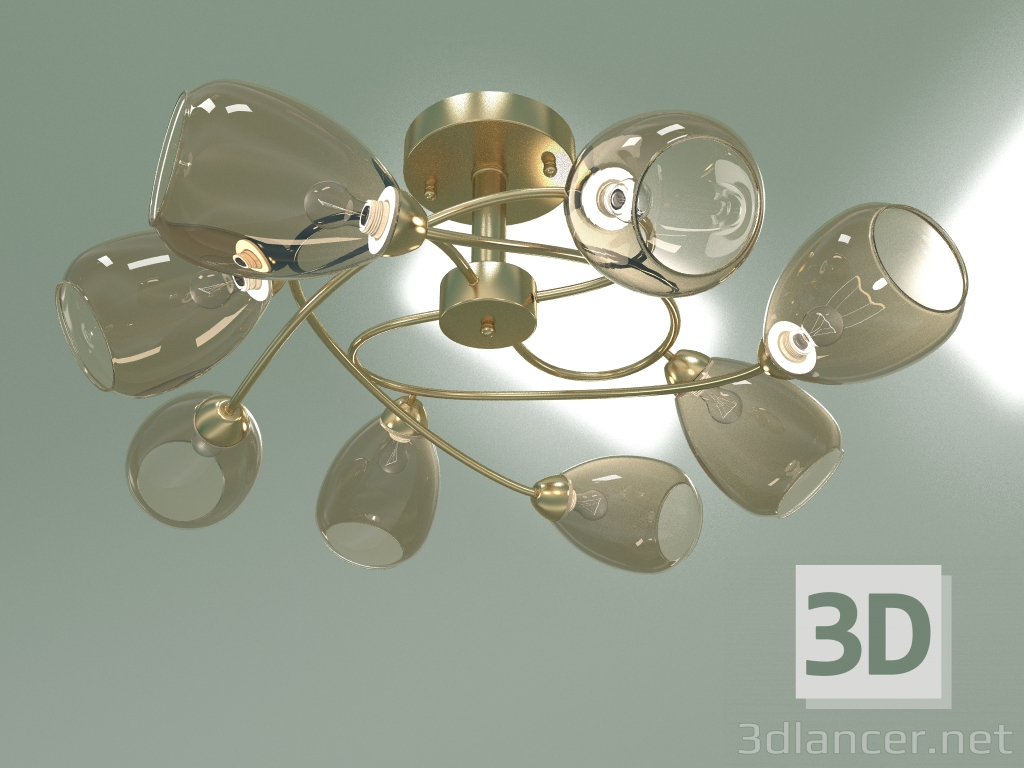 3d model Araña de techo Noemi 30168-8 (oro mate) - vista previa