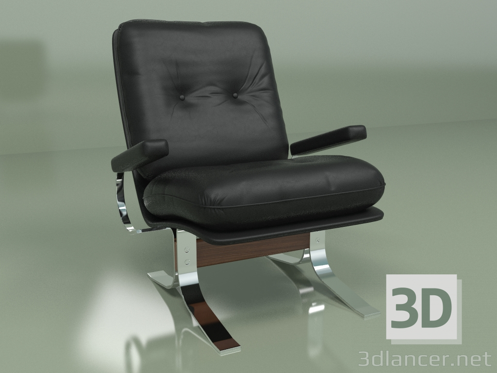 modello 3D Poltrona Ralax (nera) - anteprima