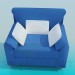 3d model Asiento ancho con tres cojines - vista previa